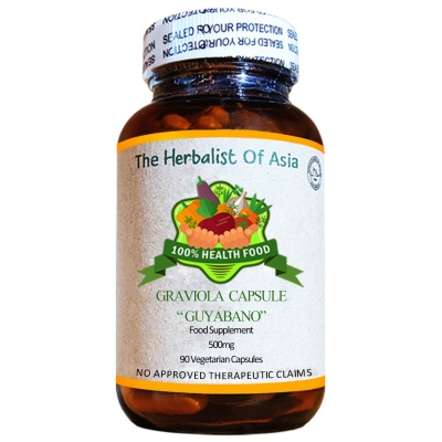 The Herbalist Of Asia Guyabano Capsule 500mg 90 Vegetarian Capsules