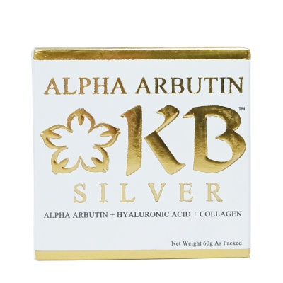 KB Silver Whitening Soap 60g ALPHA ARBUTIN + HYALURONIC ACID + COLLAGEN Whitening Soap