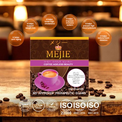 Mejie Slimming Coffee using Green Tea, Garcinia Cambogia, Stevia With Collagen