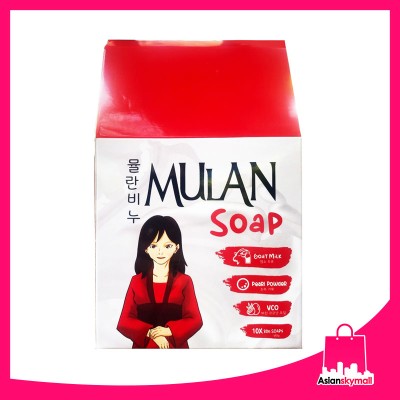 MULAN Pearl Powder + Goat Milk Soap 80g 1Box (10pcs)