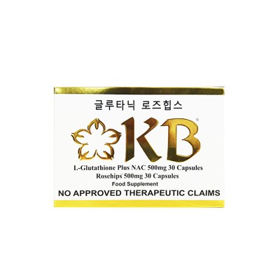 KB L-Glutathione plus NAC -Glutanac 30's + KB Rosehips 30's New Packaging