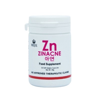 MEJIE ZN ZINACNE Zinc 30mg 30  Soft Gelatin Capsules Net Wt. 60g