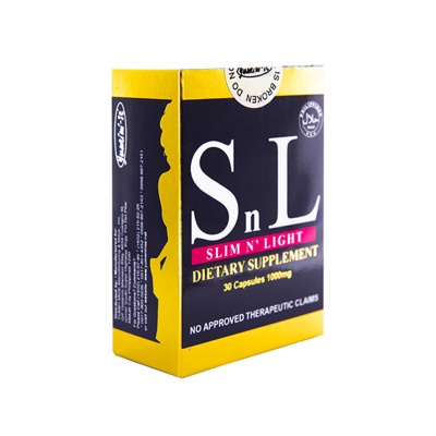 SnL Slim n Light Dietary Supplement 1000mg 30 Capsules 1 Box