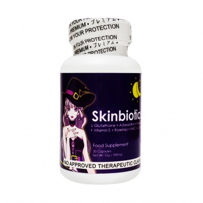 SKINBIOTICS Astaxanthin + Probiotics + Vitamin E + Rosehips + Glutathione 500mg 30 Capsules