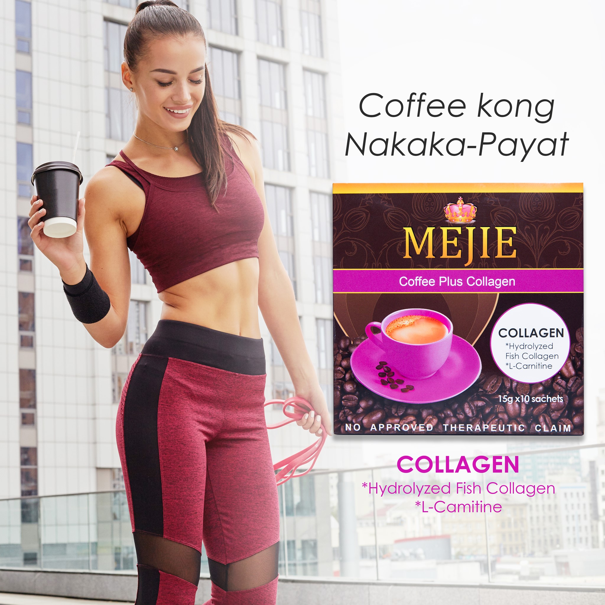 Mejie Slimming Coffee using Green Tea, Garcinia Cambogia, Stevia With Collagen