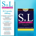 SnL Slim n Light Dietary Supplement 1000mg 30 Capsules 1 Box