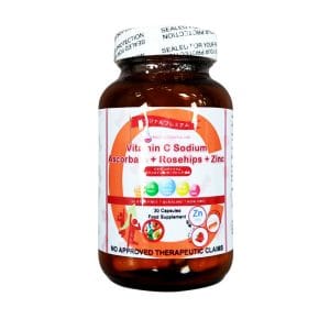 Vitamin C Sodium Ascorbate + Rosehips + Zinc 500mg 30 Capsules