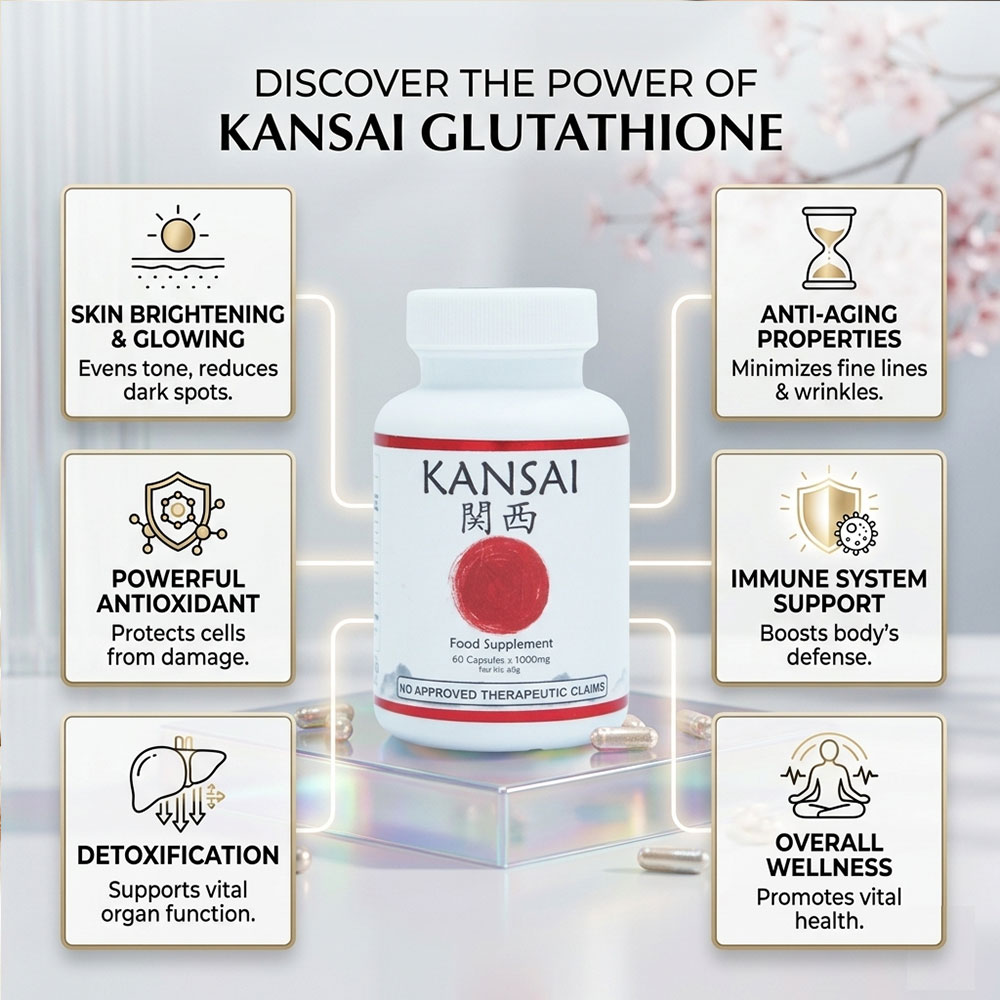 KANSAI Gluthatione + NAC + Collagen + Vit. C Rosehips 60 Capsules -  Asianskymall Business Partners Inc.